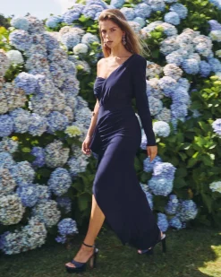 Clearance Robe Asymétrique Amara Marine Remise Des Diplômes|Invité Mariage