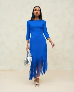 Clearance Robe Asymétrique Antonia Bleu Électrique Remise Des Diplômes|Communions Ou Baptêmes
