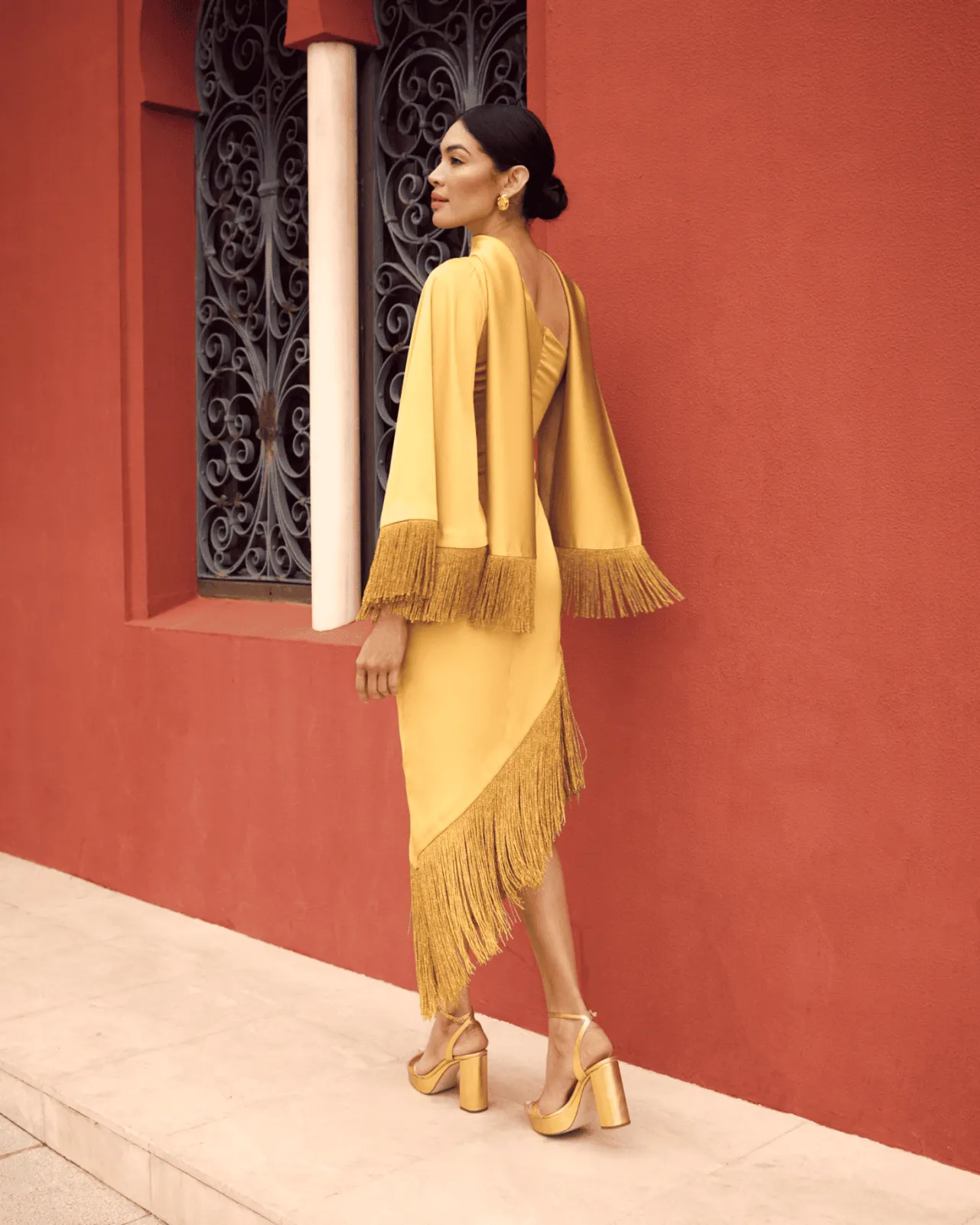Online Robe Asymétrique Kenia Doré Outlet|Communions Ou Baptêmes