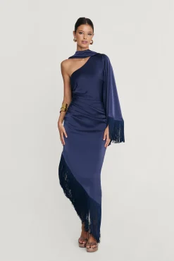 Store Robe Asymétrique Kenia Marine Remise Des Diplômes|Invité Mariage