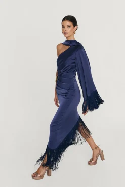Store Robe Asymétrique Kenia Marine Remise Des Diplômes|Invité Mariage