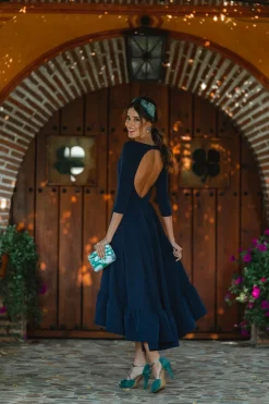 Online Robe Asymétrique Paris Bleu Marine Remise Des Diplômes|Communions Ou Baptêmes