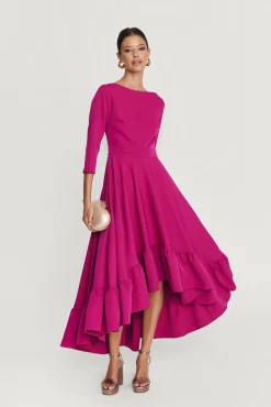 Hot Robe Asymétrique Paris Bleu Fuchsia Remise Des Diplômes|Communions Ou Baptêmes