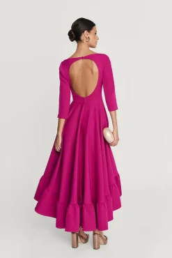 Hot Robe Asymétrique Paris Bleu Fuchsia Remise Des Diplômes|Communions Ou Baptêmes