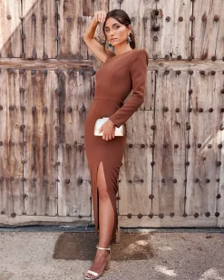 Online Robe Chiara marron Outlet|Remise Des Diplômes