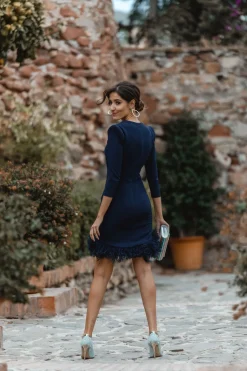 Best Sale Robe Claudine marine Remise Des Diplômes|Invité Mariage