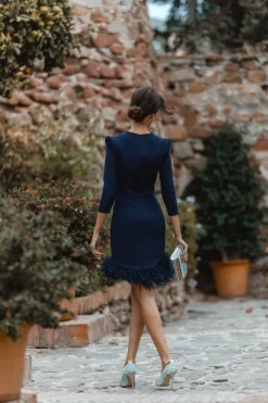 Best Sale Robe Claudine marine Remise Des Diplômes|Invité Mariage