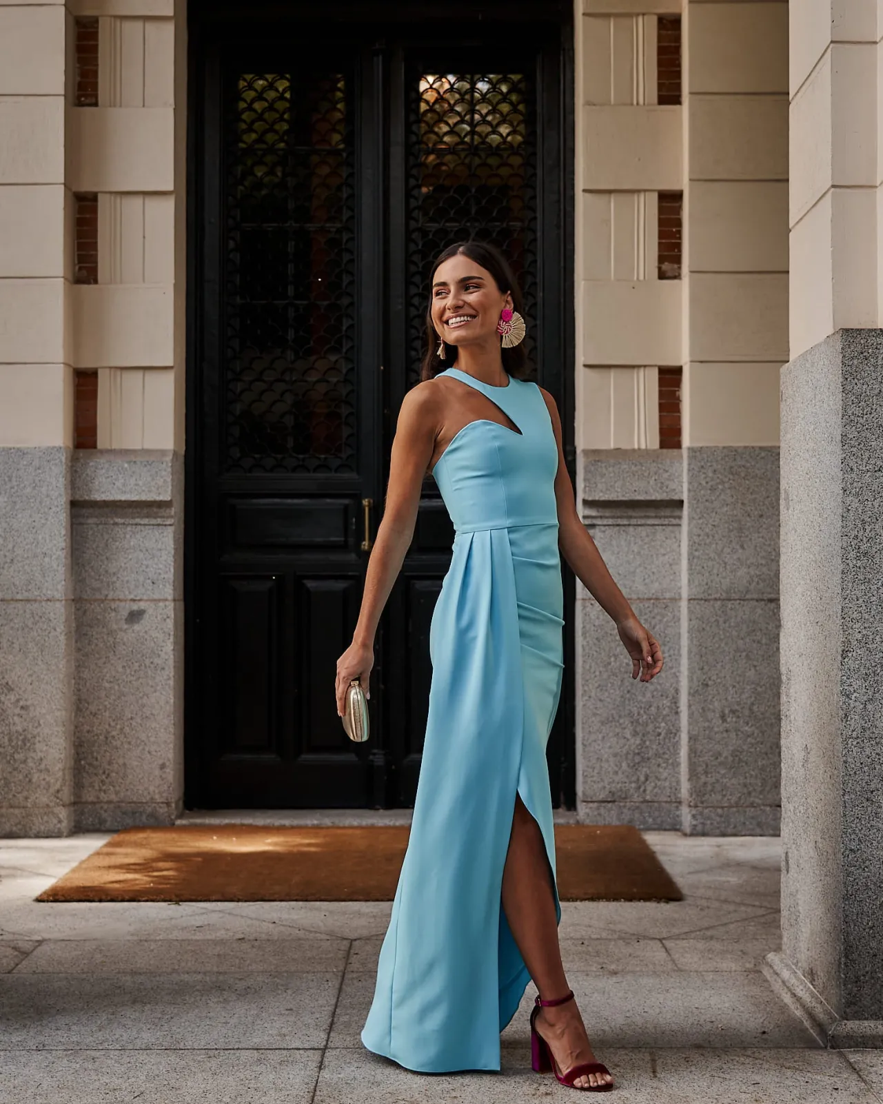 Cheap Robe Corina Bleue Invité Mariage|Robes