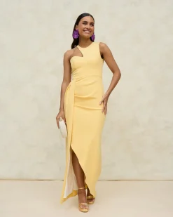 Flash Sale Robe Corina jaune Outlet|Invité Mariage