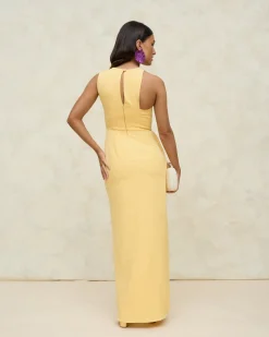 Flash Sale Robe Corina jaune Outlet|Invité Mariage