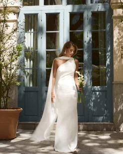 Outlet Robe de Mariée Longue Helena Remise Des Diplômes|MariÉe