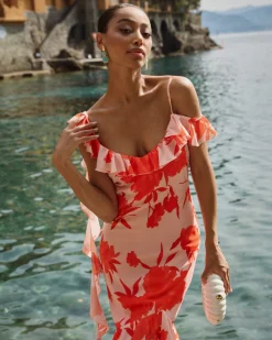 Fashion Robe Hanna Orange Outlet|Invité Mariage