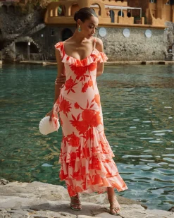 Fashion Robe Hanna Orange Outlet|Invité Mariage