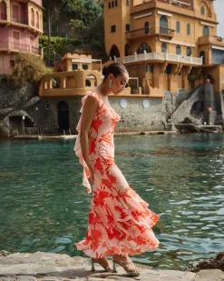 Fashion Robe Hanna Orange Outlet|Invité Mariage