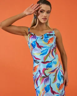 Store Robe Hera à imprimé tropical Outlet|Invité Mariage