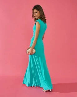 Outlet Robe Laura Turquoise Outlet|Invité Mariage