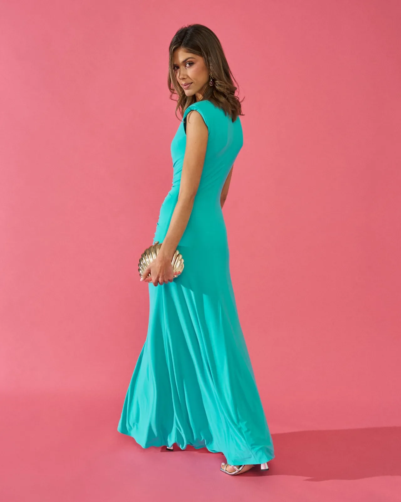 Outlet Robe Laura Turquoise Outlet|Invité Mariage