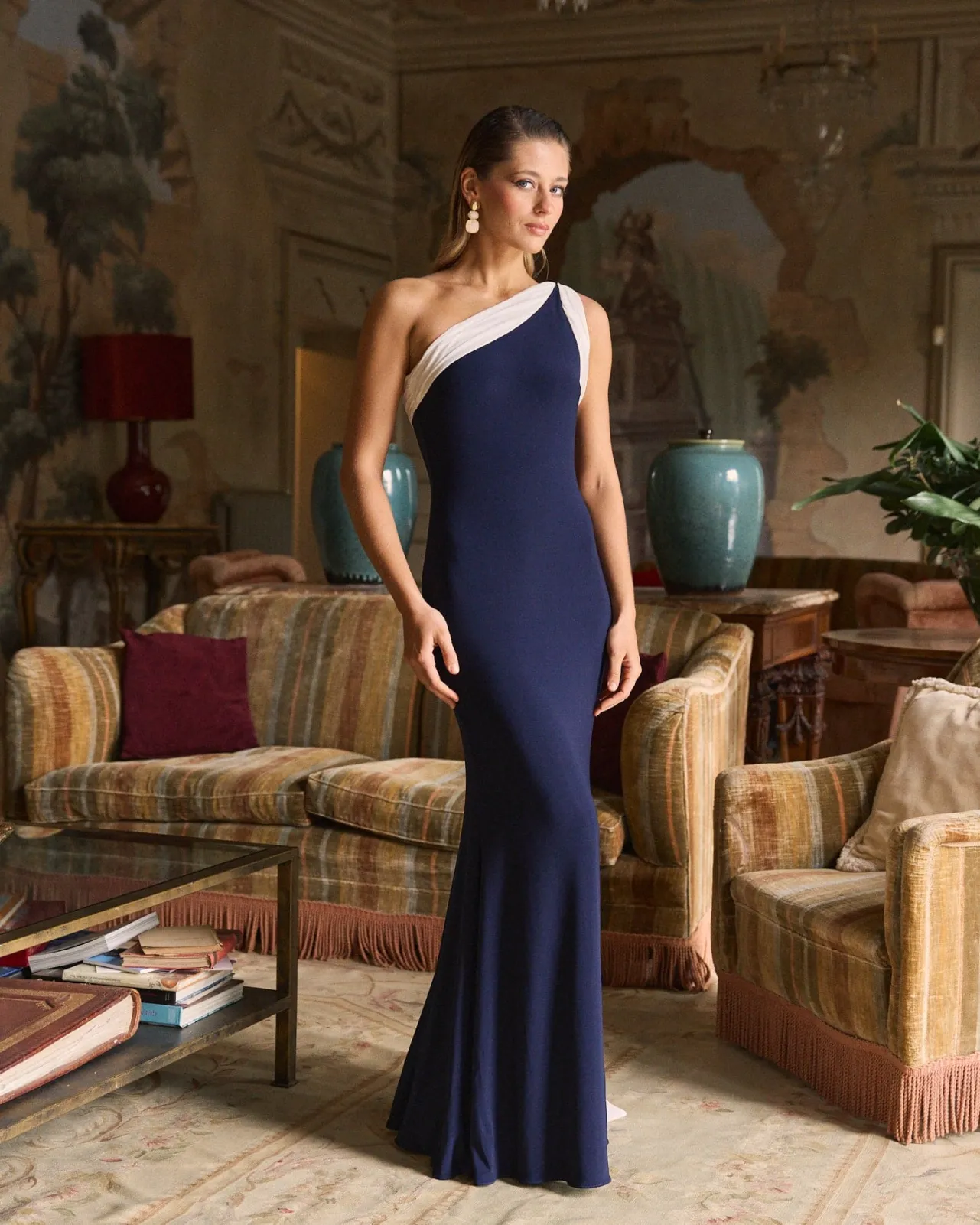 Cheap Robe Longue Helena Bleu Marine Remise Des Diplômes|Invité Mariage
