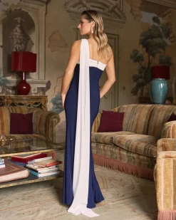 Cheap Robe Longue Helena Bleu Marine Remise Des Diplômes|Invité Mariage