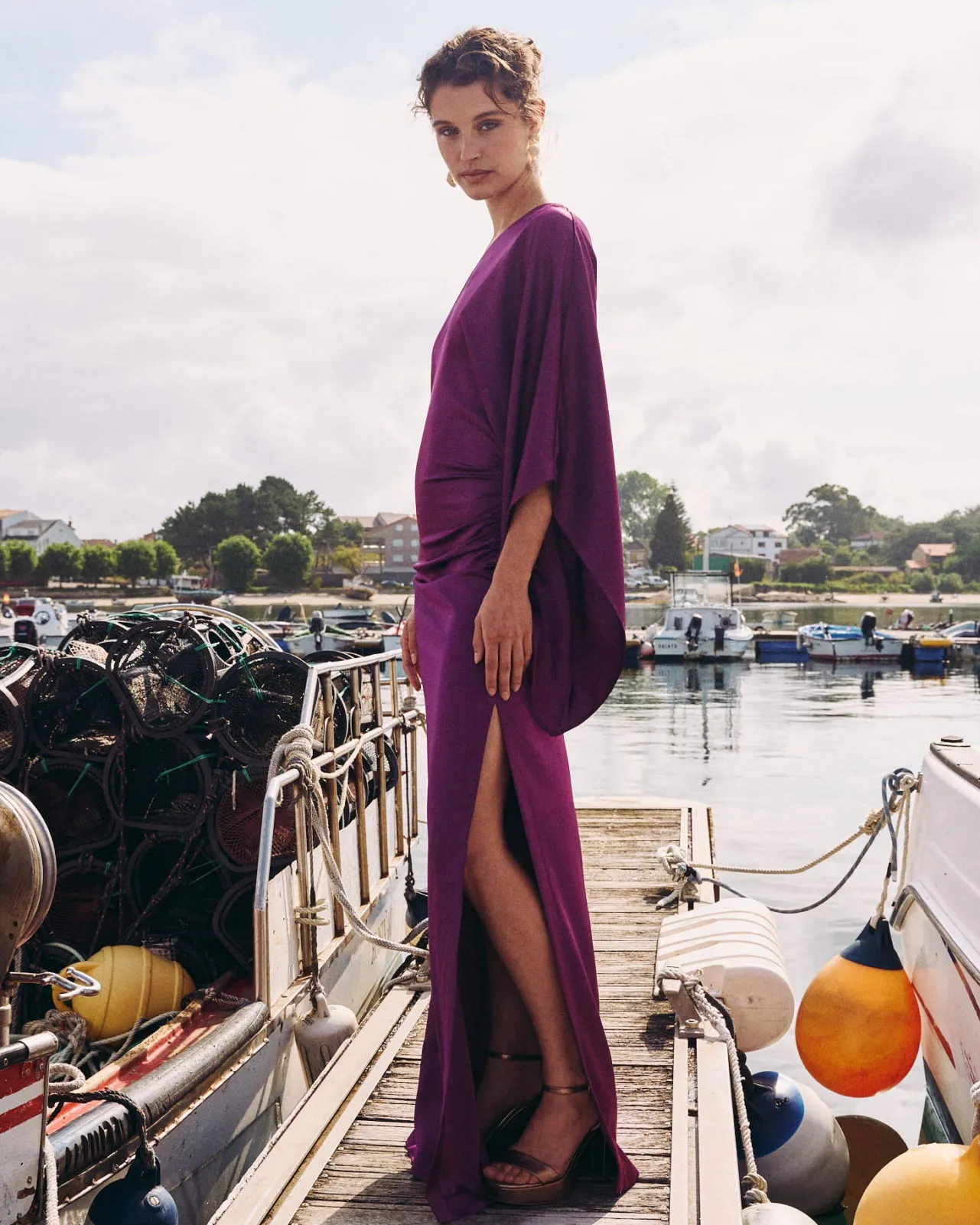 Best Sale Robe Longue Olalla Aubergine Remise Des Diplômes|Invité Mariage