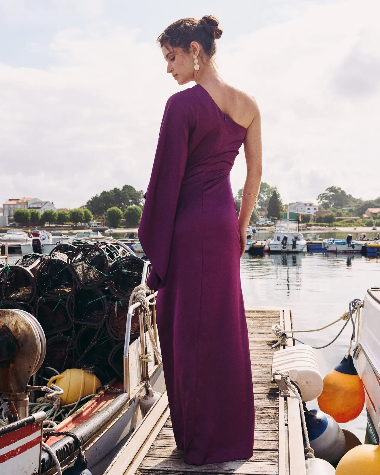 Best Sale Robe Longue Olalla Aubergine Remise Des Diplômes|Invité Mariage