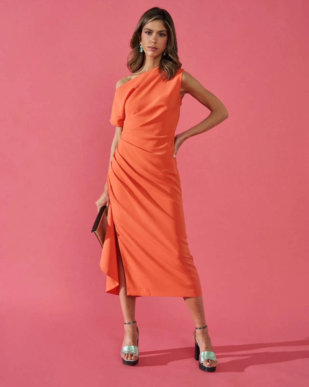 Cheap Robe Lucie Orange Outlet|Invité Mariage