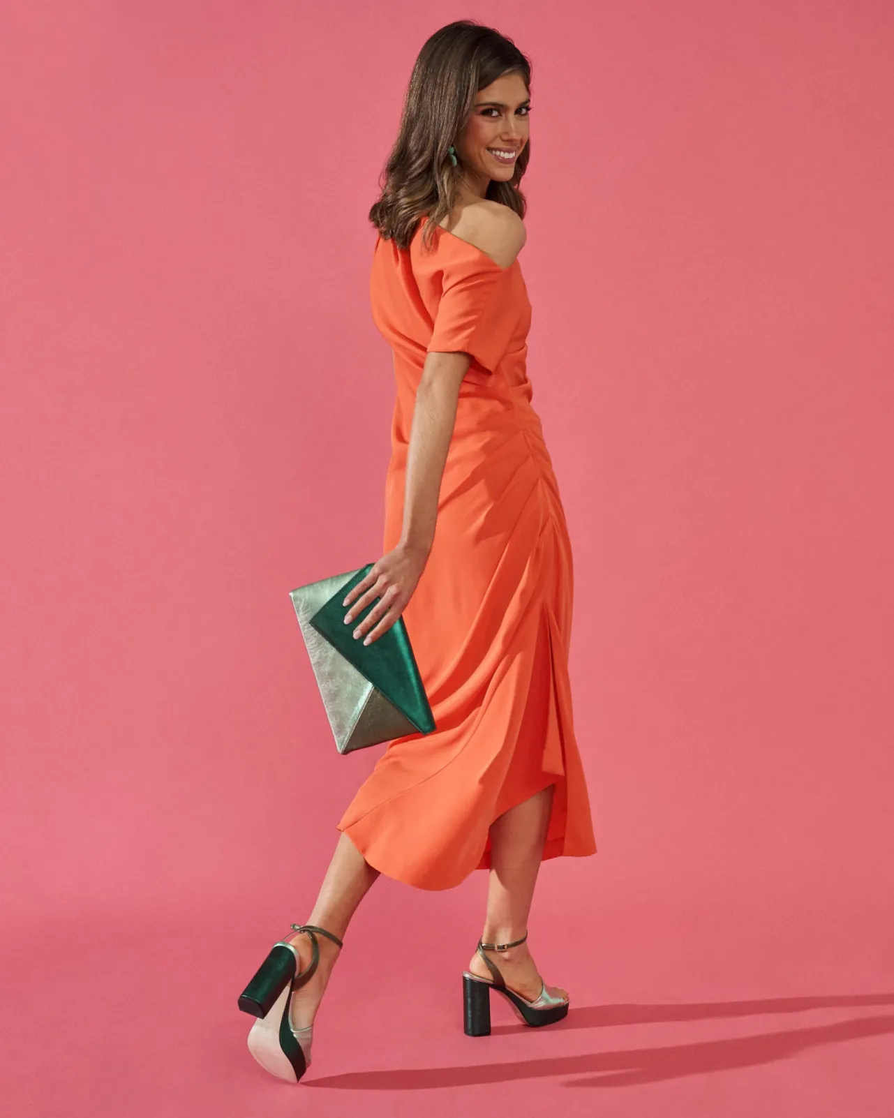 Cheap Robe Lucie Orange Outlet|Invité Mariage