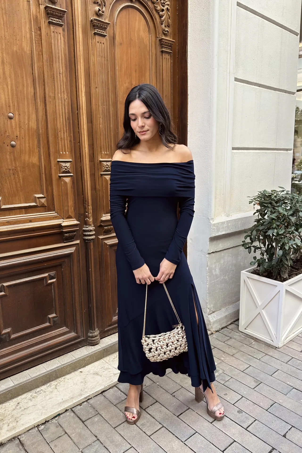 Outlet Robe Martini Bleue Remise Des Diplômes|Invité Mariage