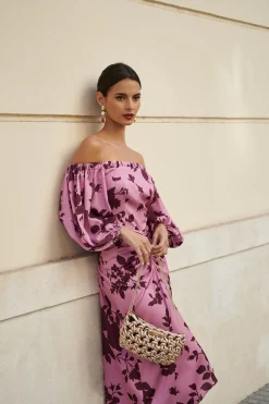 Shop Robe Mary à Imprimé Floral Rose Invité Mariage|Soirée