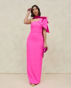 Best Robe Maxi Pétale Fuchsia Invité Mariage|Robes