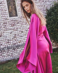 Hot Robe Midi Aldara Bougainvillier Remise Des Diplômes|Invité Mariage