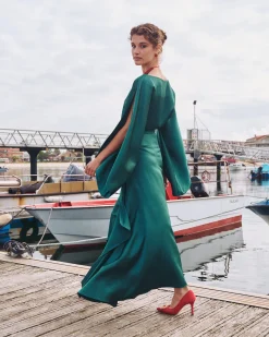 Store Robe Midi Aldara Verte Remise Des Diplômes|Invité Mariage