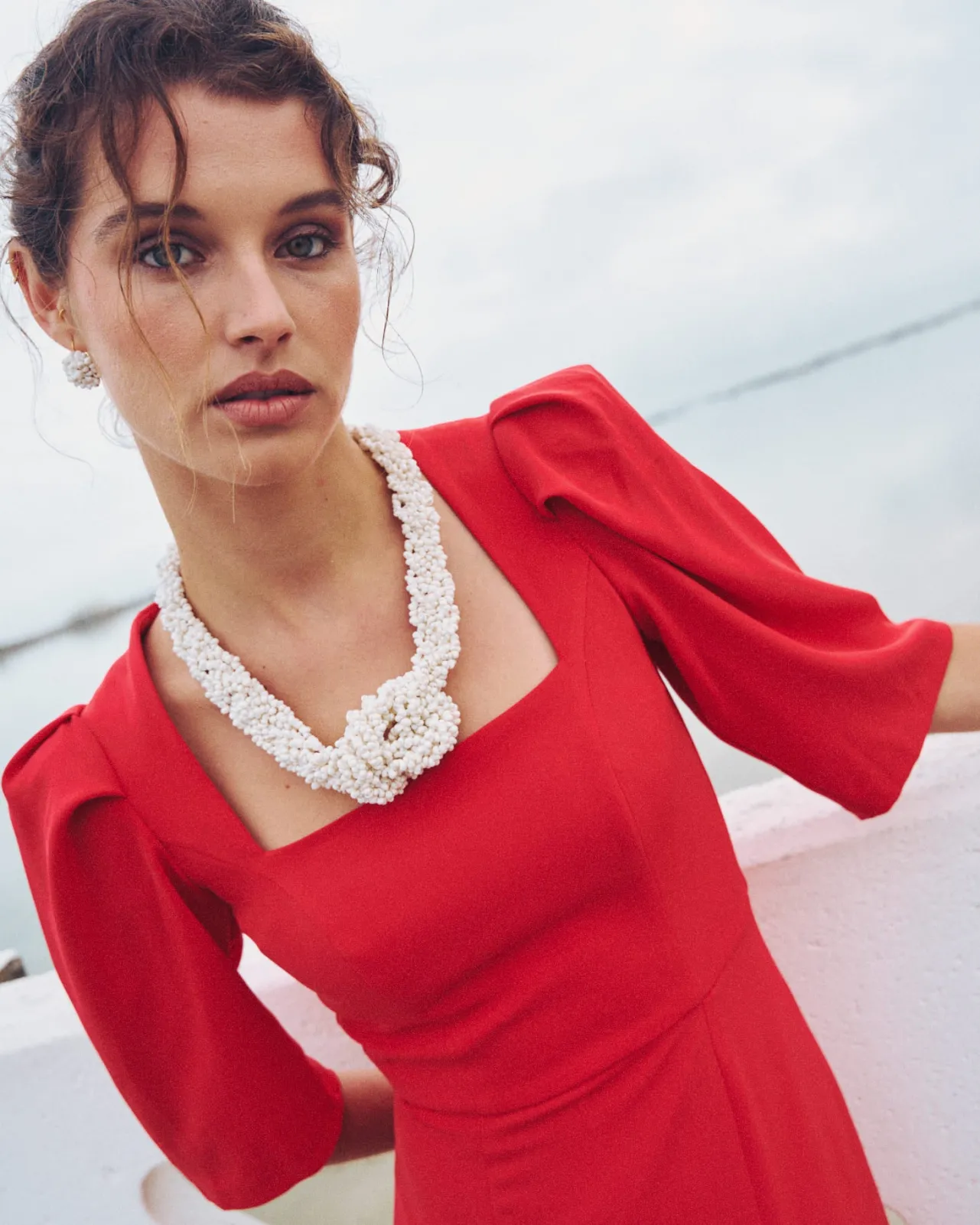 Best Sale Robe Midi Lara Rouge Remise Des Diplômes|Communions Ou Baptêmes