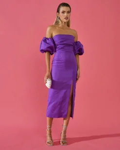 Shop Robe Midi Manuela Violette Outlet|Robes