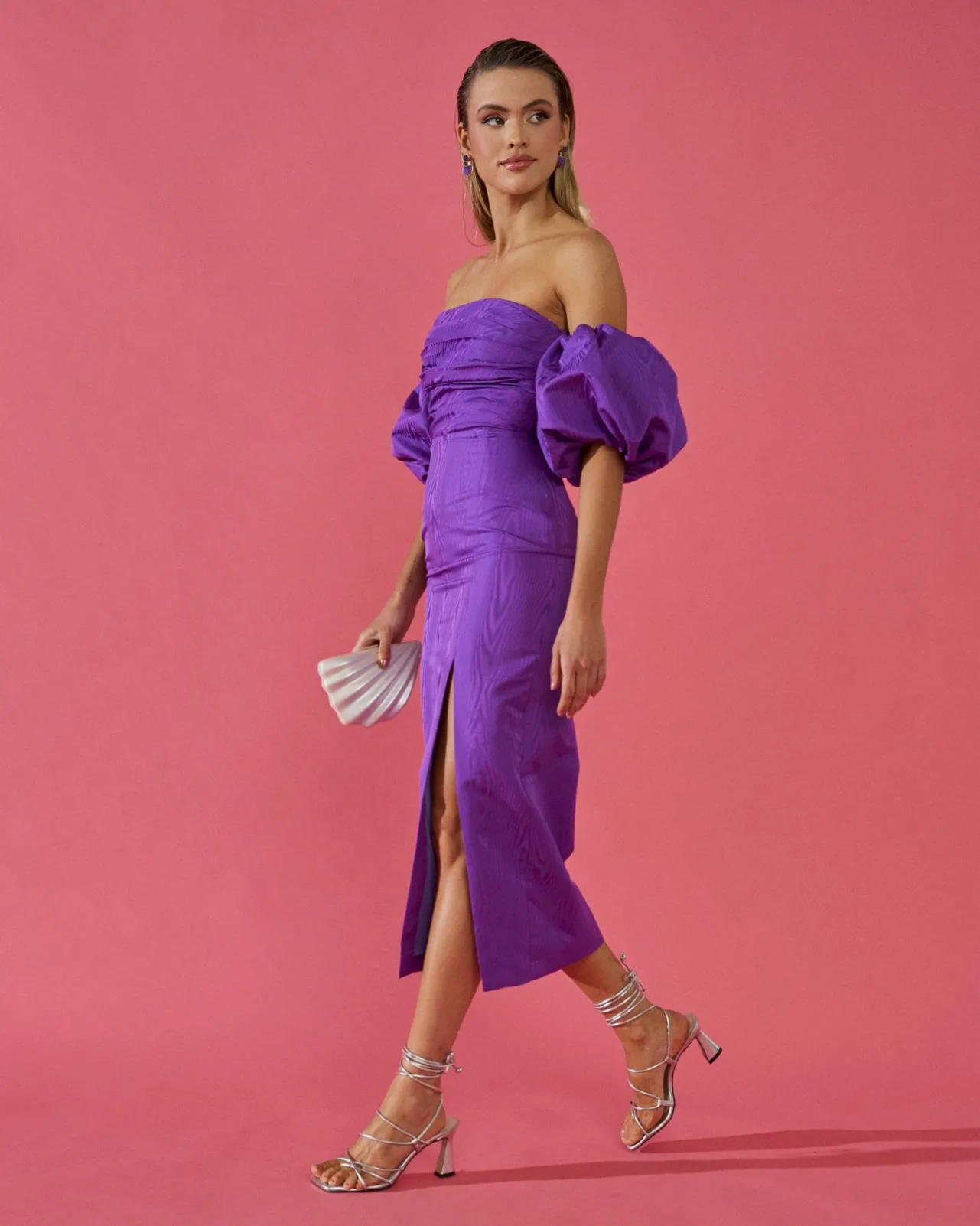 Shop Robe Midi Manuela Violette Outlet|Robes