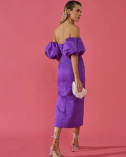 Shop Robe Midi Manuela Violette Outlet|Robes