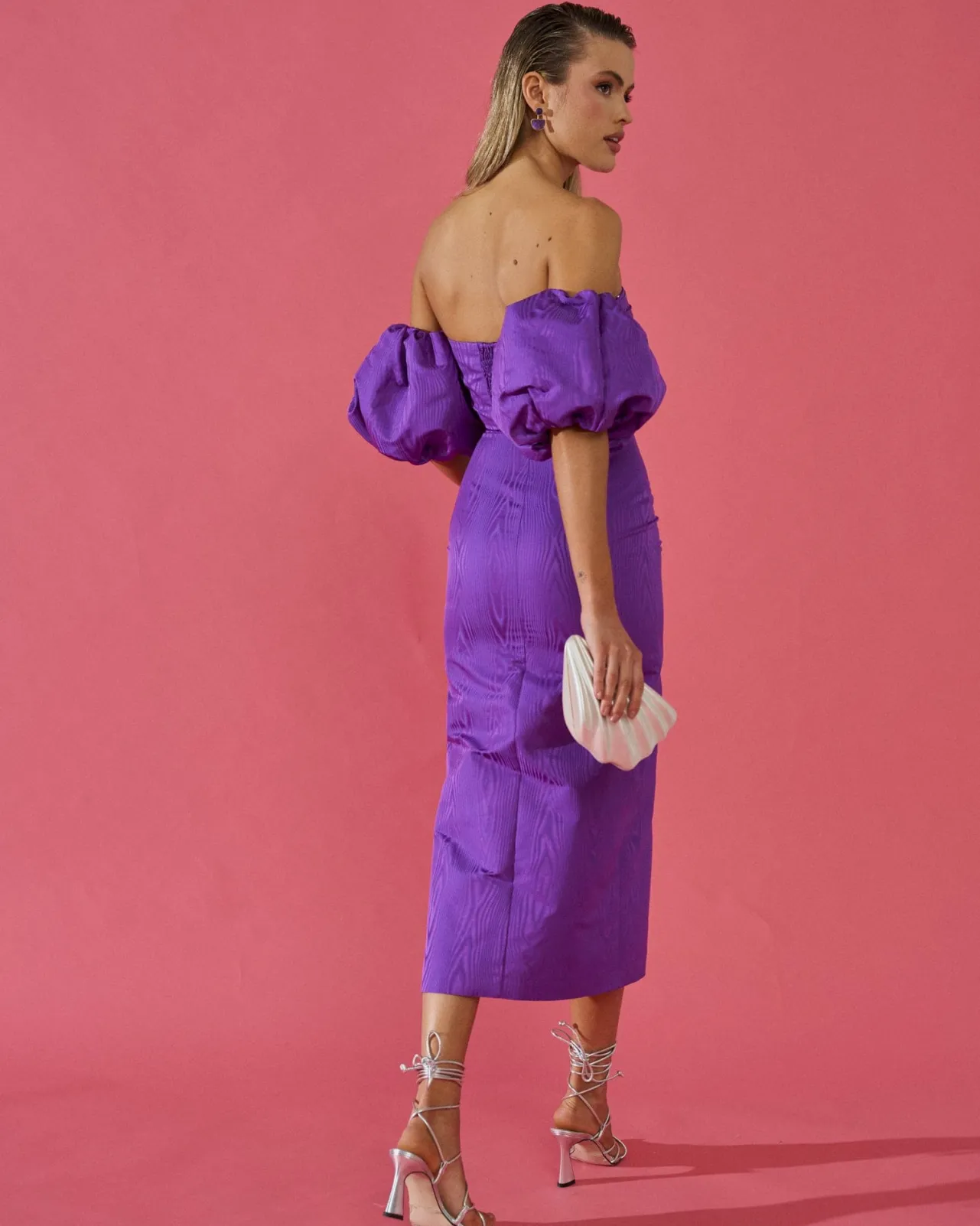 Shop Robe Midi Manuela Violette Outlet|Robes