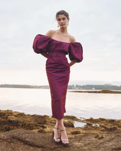 Online Robe Midi Sabela Aubergine Outlet|Remise Des Diplômes
