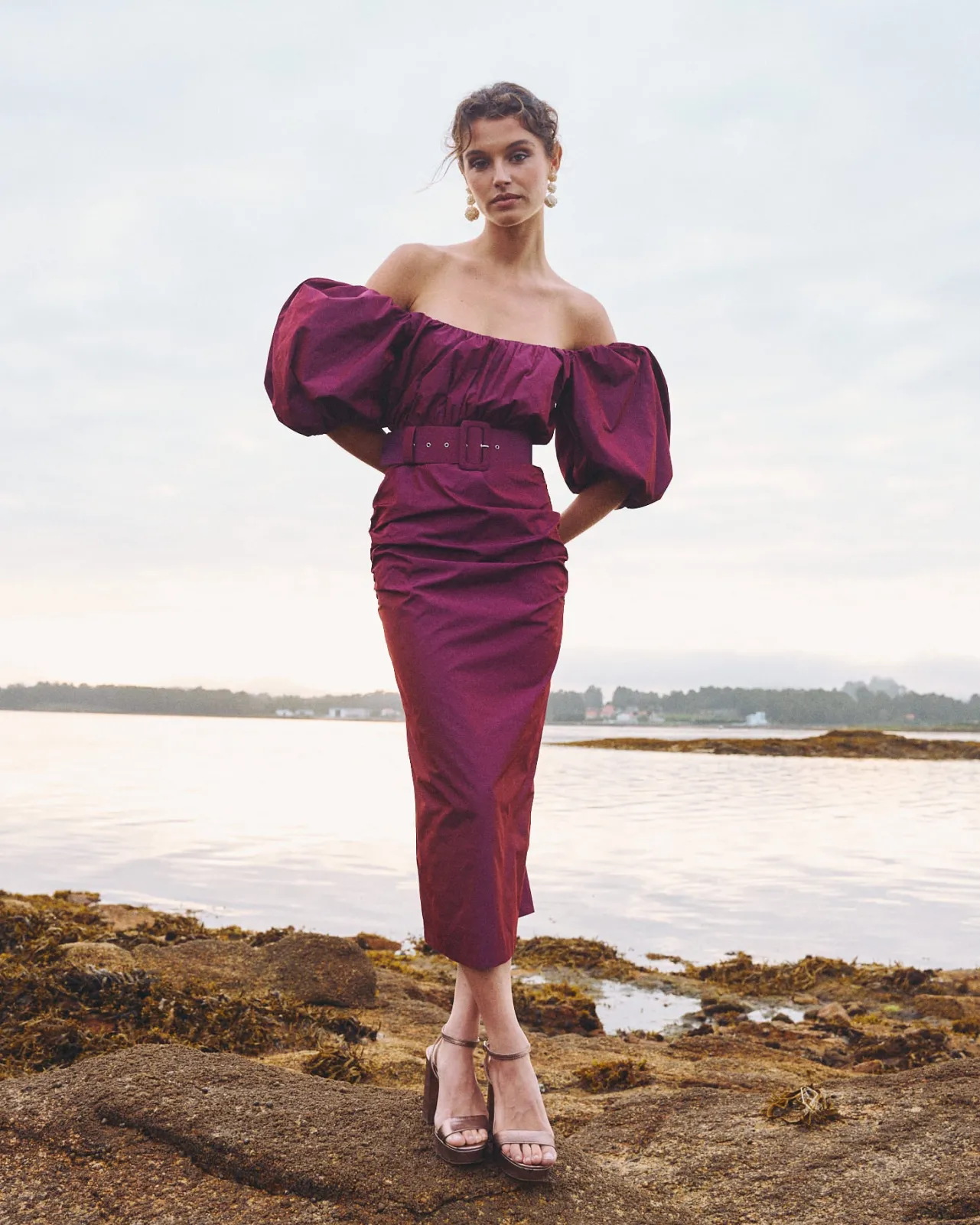 Online Robe Midi Sabela Aubergine Outlet|Remise Des Diplômes