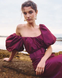 Online Robe Midi Sabela Aubergine Outlet|Remise Des Diplômes