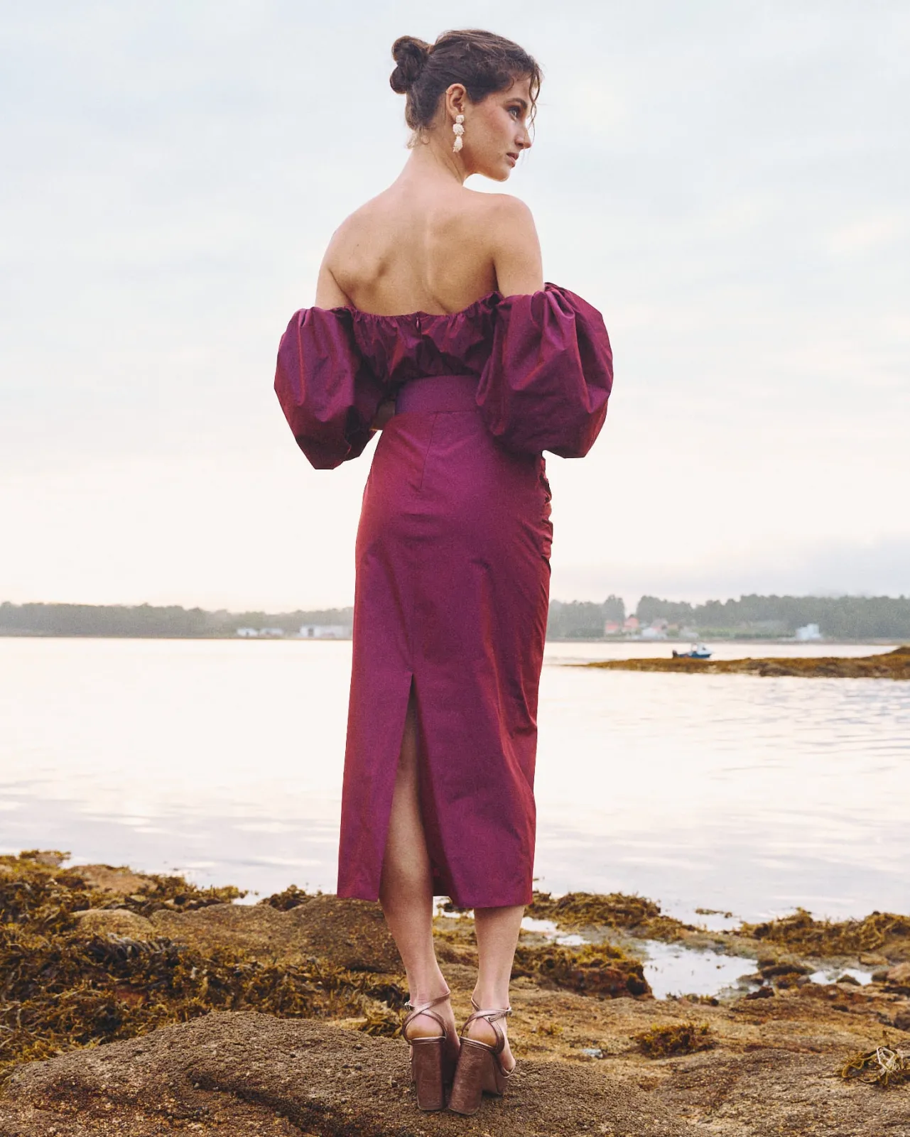 Online Robe Midi Sabela Aubergine Outlet|Remise Des Diplômes