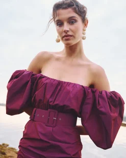 Online Robe Midi Sabela Aubergine Outlet|Remise Des Diplômes