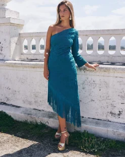 Best Sale Robe Midi Xulia Turquoise Remise Des Diplômes|Invité Mariage