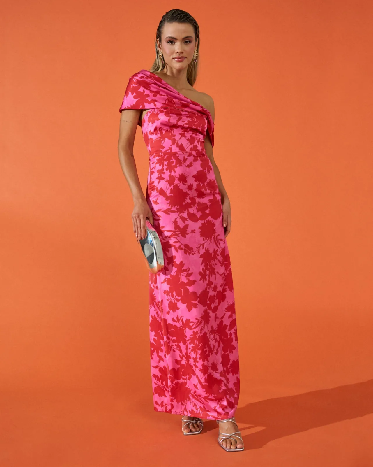 Hot Robe Oriana rose à imprimé floral Outlet|Remise Des Diplômes