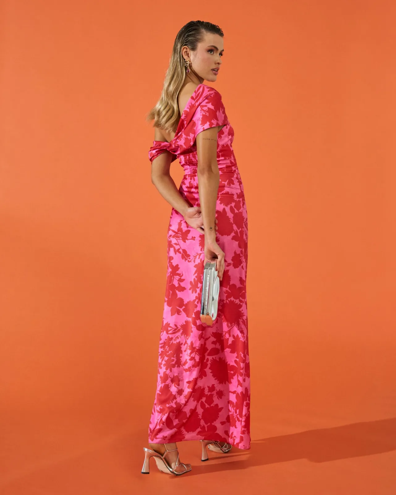 Hot Robe Oriana rose à imprimé floral Outlet|Remise Des Diplômes