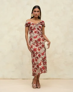 Discount Robe Reme à imprimé floral Outlet|Robes