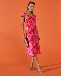 Sale Robe Reme Rose à Fleurs Outlet|Communions Ou Baptêmes
