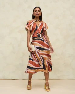 Flash Sale Robe Romina à imprimé animal Outlet|Invité Mariage