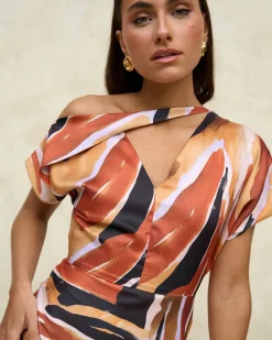 Flash Sale Robe Romina à imprimé animal Outlet|Invité Mariage