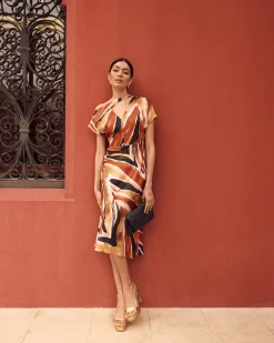 Flash Sale Robe Romina à imprimé animal Outlet|Invité Mariage